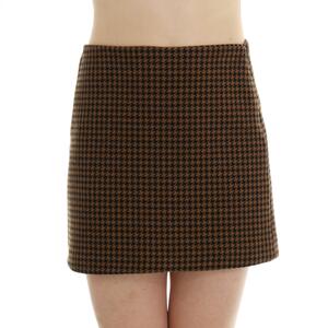 GONNA PIED DE POULE MARRONE